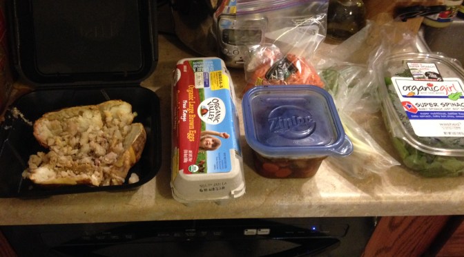 Not A Pretty Pinterest Food Post (or How to Create a Dinner from Some Leftovers)