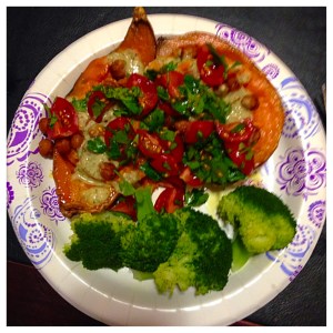 Mediterranean Baked Sweet Potatoes